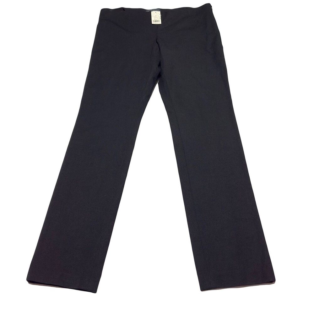Banana Republic Black Pants Womens Size 12 Stretch Straight Leg Side Zip NWT
